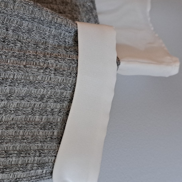 Sparkly Grey Sweater with Rhinestone Collar - Picture 6 of 9
